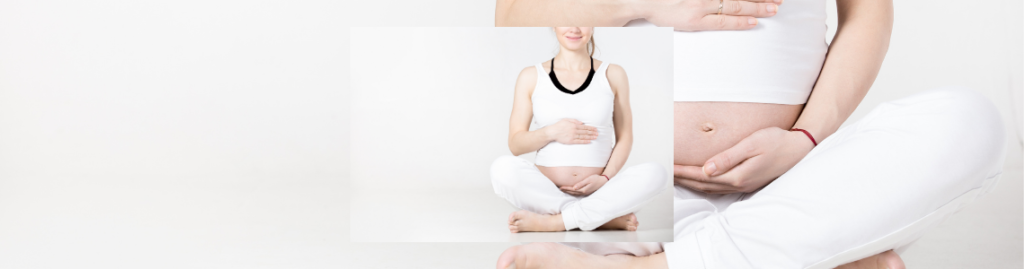 pregnant lady sitting in middle of room