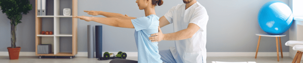 woman getting back adjusted by chiro